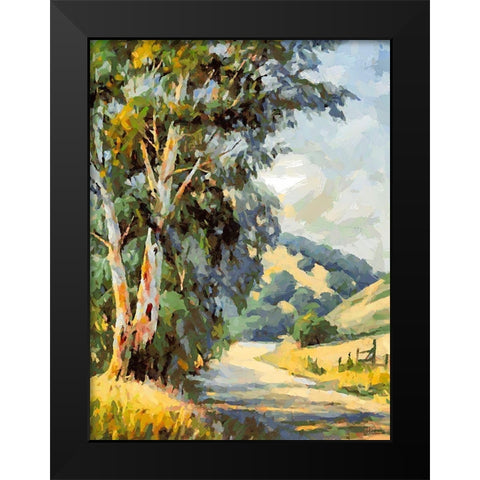 Country Way Black Modern Wood Framed Art Print by Medeiros, Celito