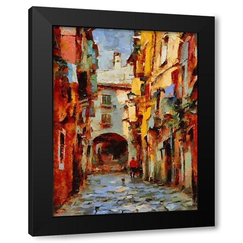 City Life IV Black Modern Wood Framed Art Print by Medeiros, Celito