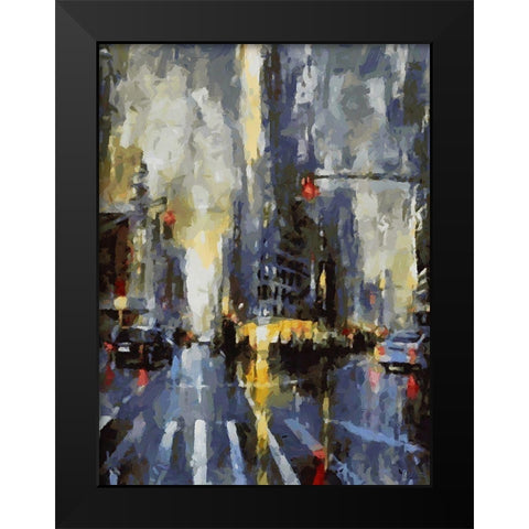 City Life XII Black Modern Wood Framed Art Print by Medeiros, Celito