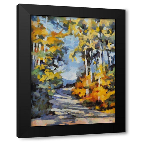 Way to Countryside Black Modern Wood Framed Art Print with Double Matting by Medeiros, Celito