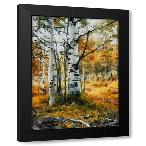 Birch Variation VII Black Modern Wood Framed Art Print by Medeiros, Celito