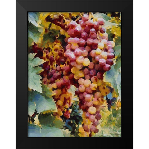 Twig of Grape Wine II Black Modern Wood Framed Art Print by Medeiros, Celito