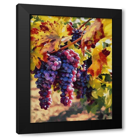 Twig of Grape Wine IV Black Modern Wood Framed Art Print by Medeiros, Celito