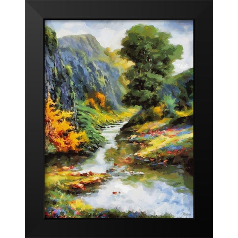 Romantic Nature in Autumn II Black Modern Wood Framed Art Print by Medeiros, Celito