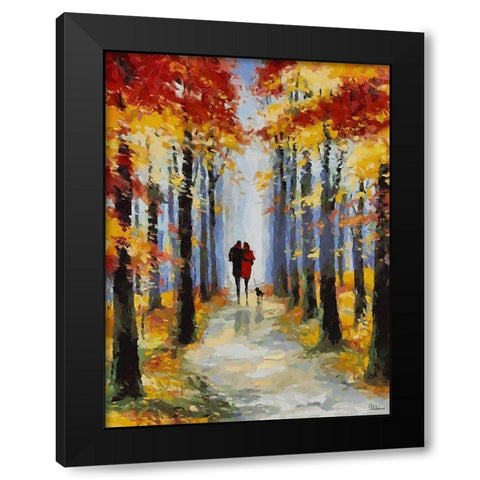 Romantic Nature in Autumn III Black Modern Wood Framed Art Print by Medeiros, Celito