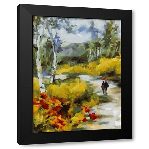 Romantic Nature in Autumn VII Black Modern Wood Framed Art Print with Double Matting by Medeiros, Celito