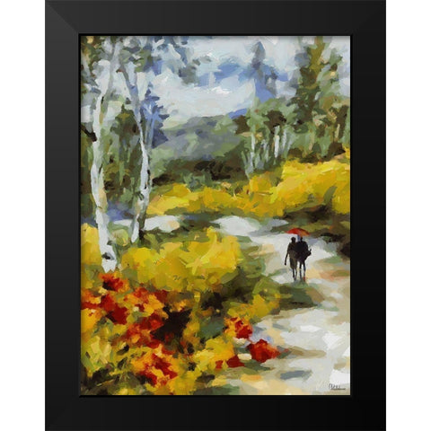Romantic Nature in Autumn VII Black Modern Wood Framed Art Print by Medeiros, Celito