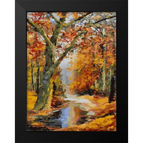 Romantic Nature in Autumn XII Black Modern Wood Framed Art Print by Medeiros, Celito