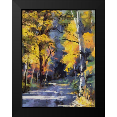 Romantic Nature in Autumn XV Black Modern Wood Framed Art Print by Medeiros, Celito