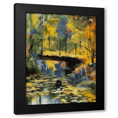 Romantic Nature in Autumn XVI Black Modern Wood Framed Art Print with Double Matting by Medeiros, Celito