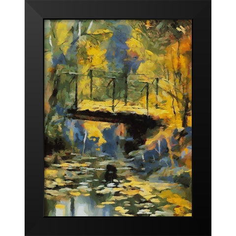 Romantic Nature in Autumn XVI Black Modern Wood Framed Art Print by Medeiros, Celito