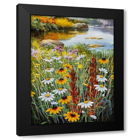 Romantic Nature in Autumn XIX Black Modern Wood Framed Art Print by Medeiros, Celito