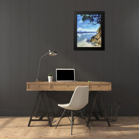 Lake Titicaca Black Modern Wood Framed Art Print by Medeiros, Celito
