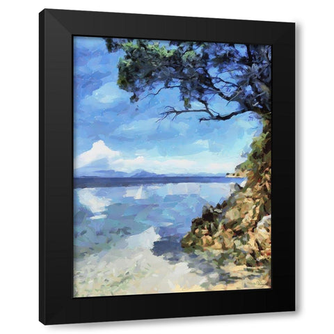 Lake Titicaca Black Modern Wood Framed Art Print with Double Matting by Medeiros, Celito