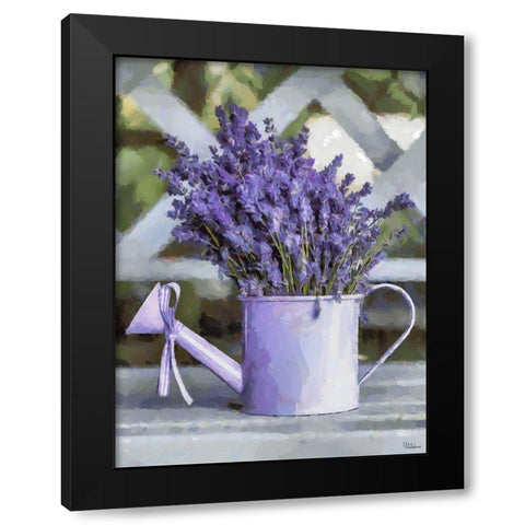 Purple Can with Lavender Black Modern Wood Framed Art Print by Medeiros, Celito