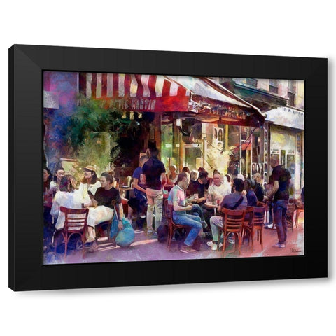 Late Afternoon in France Black Modern Wood Framed Art Print with Double Matting by Medeiros, Celito