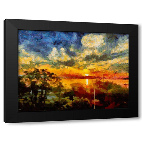 Impression of the Sunset Black Modern Wood Framed Art Print by Medeiros, Celito