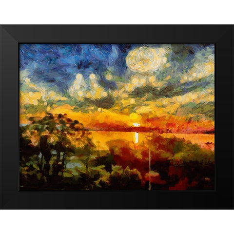 Impression of the Sunset Black Modern Wood Framed Art Print by Medeiros, Celito