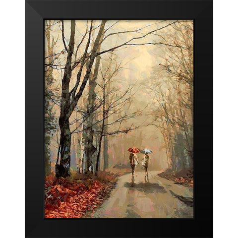 Romantic Date Black Modern Wood Framed Art Print by Medeiros, Celito