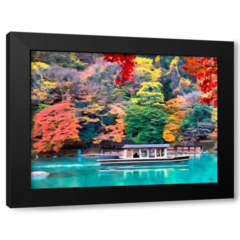 Colorful Park I Black Modern Wood Framed Art Print by Medeiros, Celito