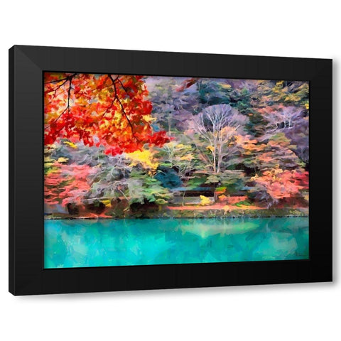 Colorful Park II Black Modern Wood Framed Art Print by Medeiros, Celito