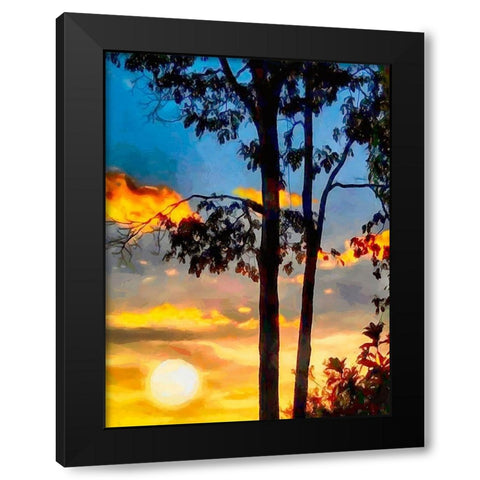 Evening is Approaching Black Modern Wood Framed Art Print with Double Matting by Medeiros, Celito