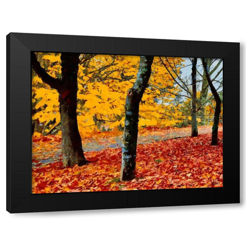 Autumn has Come Black Modern Wood Framed Art Print by Medeiros, Celito