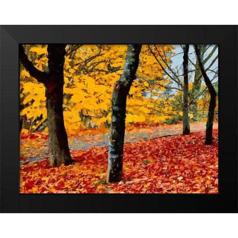 Autumn has Come Black Modern Wood Framed Art Print by Medeiros, Celito
