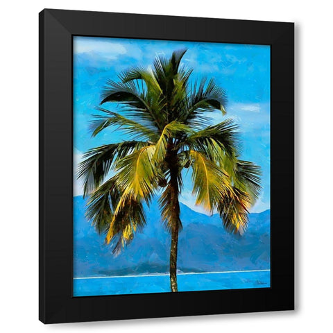 Pink a Purple Flowering Tree Black Modern Wood Framed Art Print with Double Matting by Medeiros, Celito