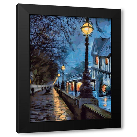 Cable Car in San Francisco II Black Modern Wood Framed Art Print by Medeiros, Celito