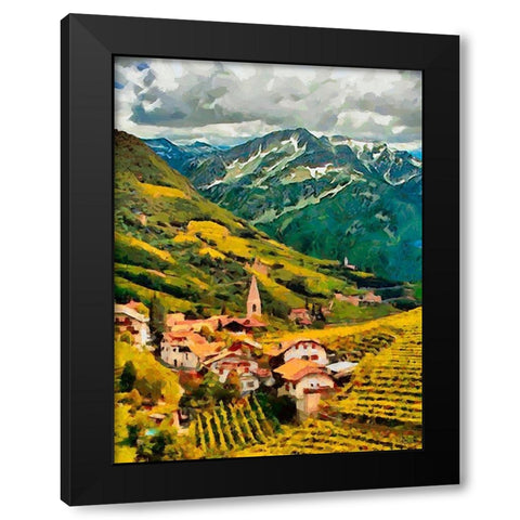Memmories of Austria Black Modern Wood Framed Art Print by Medeiros, Celito