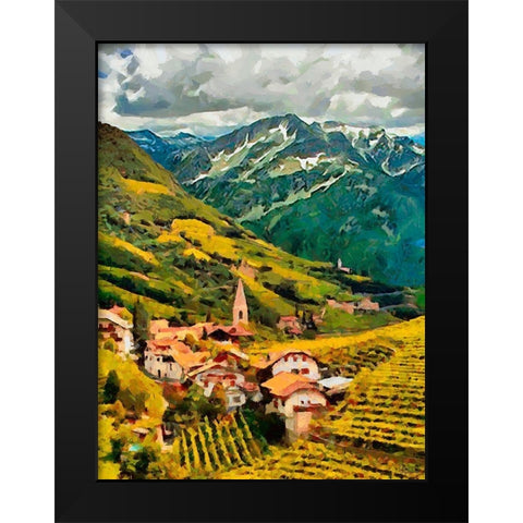 Memmories of Austria Black Modern Wood Framed Art Print by Medeiros, Celito