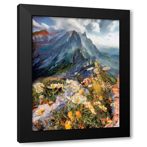 Memmories of the Dolomites Black Modern Wood Framed Art Print with Double Matting by Medeiros, Celito