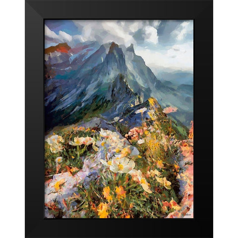 Memmories of the Dolomites Black Modern Wood Framed Art Print by Medeiros, Celito