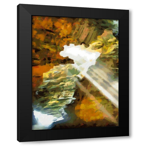 Rays of Light between the Rocks Black Modern Wood Framed Art Print by Medeiros, Celito