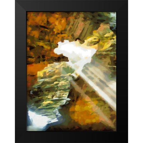 Rays of Light between the Rocks Black Modern Wood Framed Art Print by Medeiros, Celito