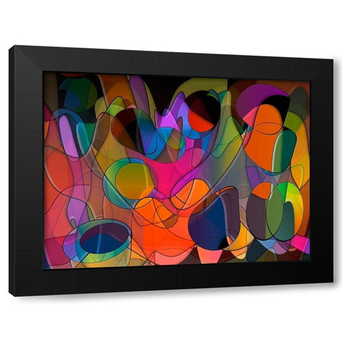 The Game with Colours Black Modern Wood Framed Art Print with Double Matting by Medeiros, Celito