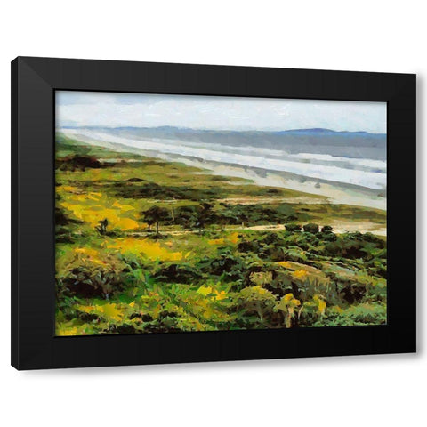 The Coast in Brazil Black Modern Wood Framed Art Print by Medeiros, Celito