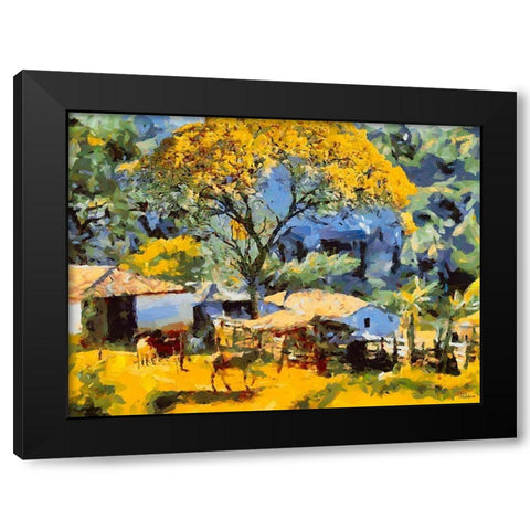 Farm in Brazil III Black Modern Wood Framed Art Print by Medeiros, Celito