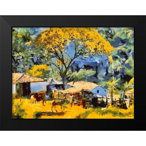 Farm in Brazil III Black Modern Wood Framed Art Print by Medeiros, Celito