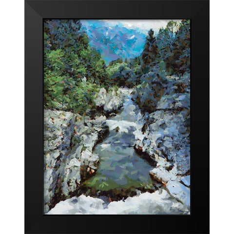 Stream in the Mountains IV Black Modern Wood Framed Art Print by Medeiros, Celito