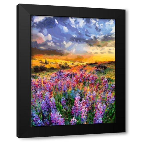 Mountains Meadow VII Black Modern Wood Framed Art Print by Medeiros, Celito