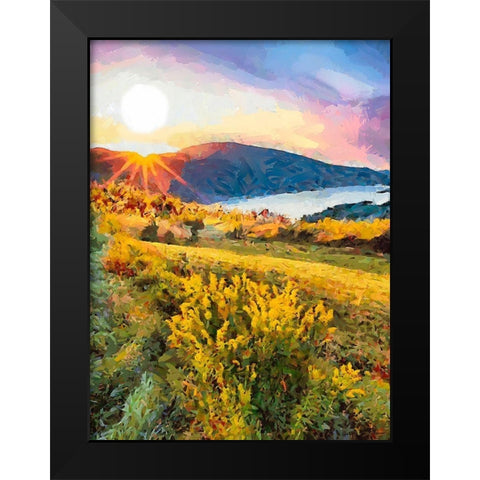 Mountains Meadow VIII Black Modern Wood Framed Art Print by Medeiros, Celito