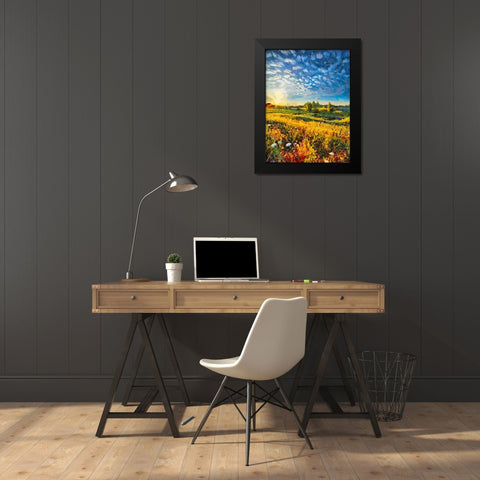 Mountains Meadow IX Black Modern Wood Framed Art Print by Medeiros, Celito