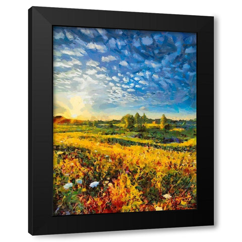 Mountains Meadow IX Black Modern Wood Framed Art Print by Medeiros, Celito