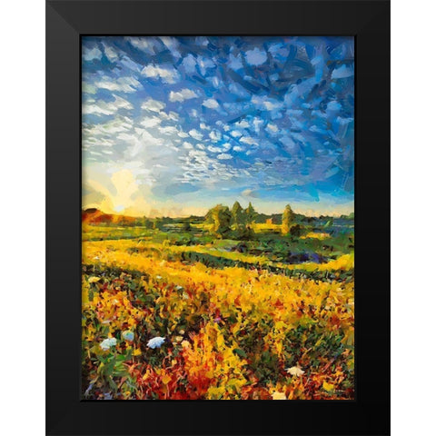 Mountains Meadow IX Black Modern Wood Framed Art Print by Medeiros, Celito