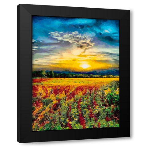 Romantic Sunset III Black Modern Wood Framed Art Print by Medeiros, Celito