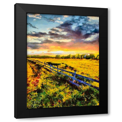Romantic Sunset IV Black Modern Wood Framed Art Print by Medeiros, Celito