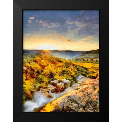 Romantic Sunset V Black Modern Wood Framed Art Print by Medeiros, Celito