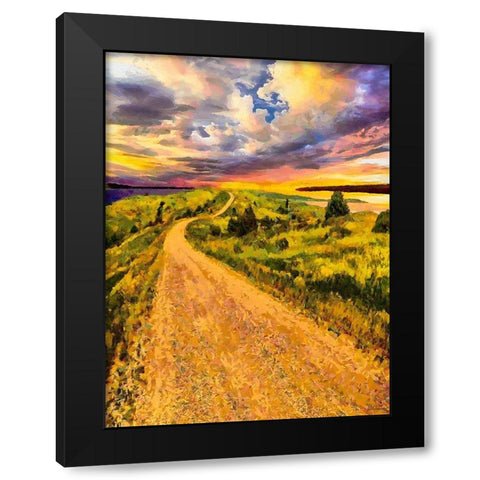 Long Way Home I Black Modern Wood Framed Art Print by Medeiros, Celito